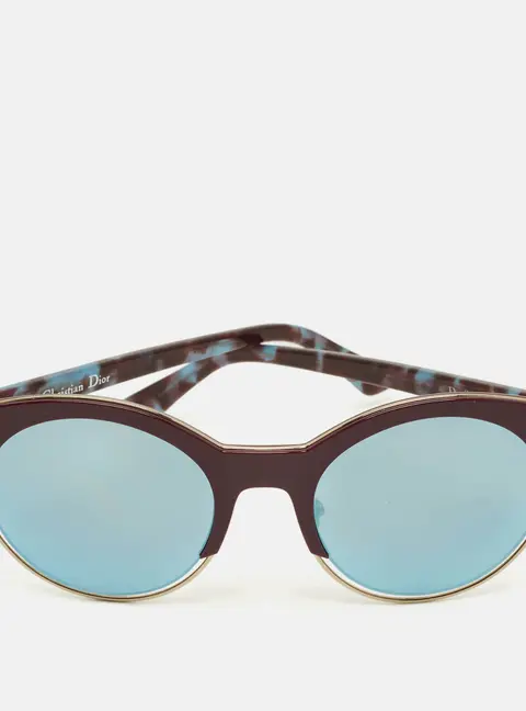 Dior Burgundy/Grey Gradient Sideral 1 Round Sunglasses