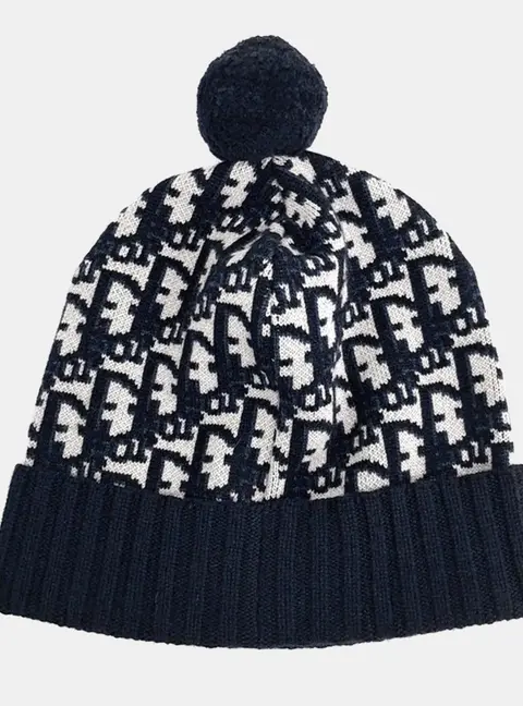 Christian Dior Oblique Cashmere Beanie