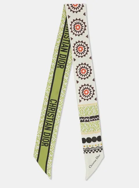 Dior Multicolor Printed Silk Mitzah Bandeau