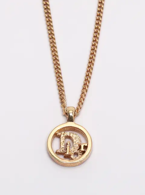 Dior Gold Tone Tie Tack Chain Necktie Accessory