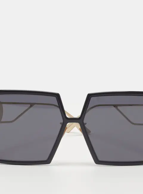 Dior Black/Gold Tone 8072K 30 Montaigne Oversized Sunglasses