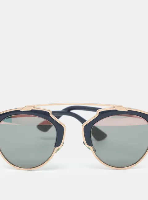 Dior Black/Rose Gold U5WZJ So Real Round Sunglasses