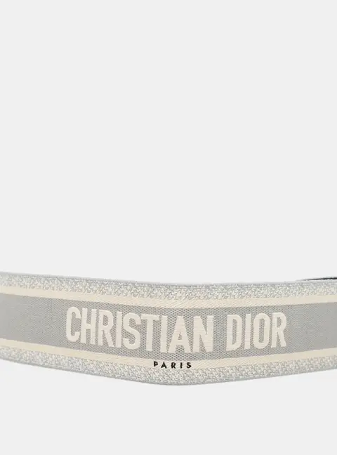 Dior Logo Embroidered Canvas Belt