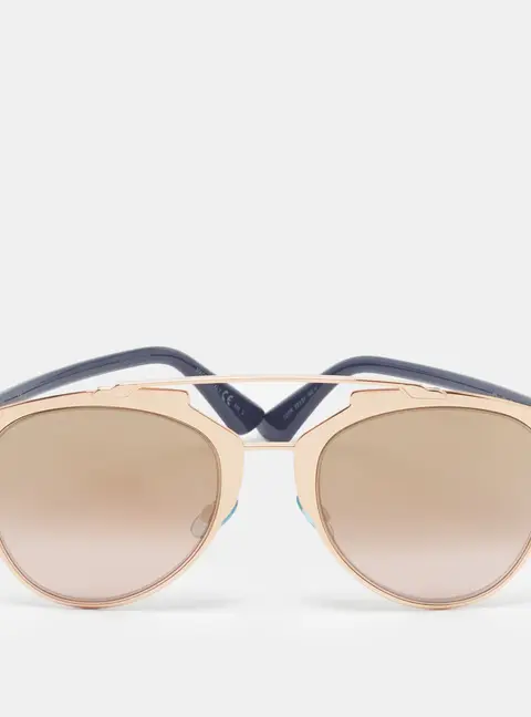 Dior Rose Gold/Blue Reflected 3210R Aviator Sunglasses