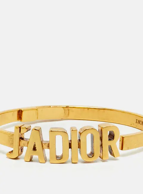 Dior J'Adior Hinge Gold Tone Cuff