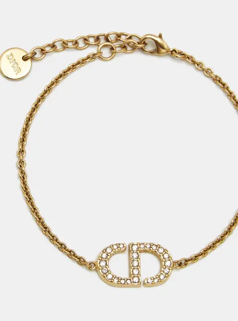 Dior CD Crystals Gold Tone Bracelet