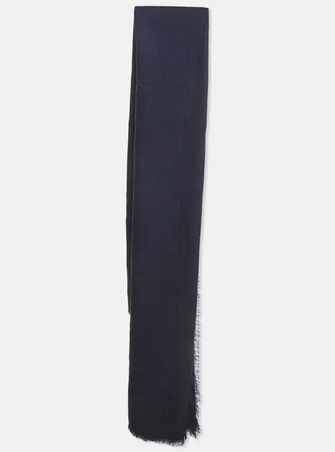 Christian Dior Homme Navy Blue Oblique Wool Blend Scarf
