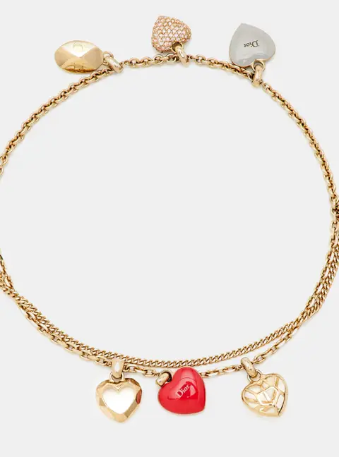 Dior Enamel Crystals Gold Tone Bracelet