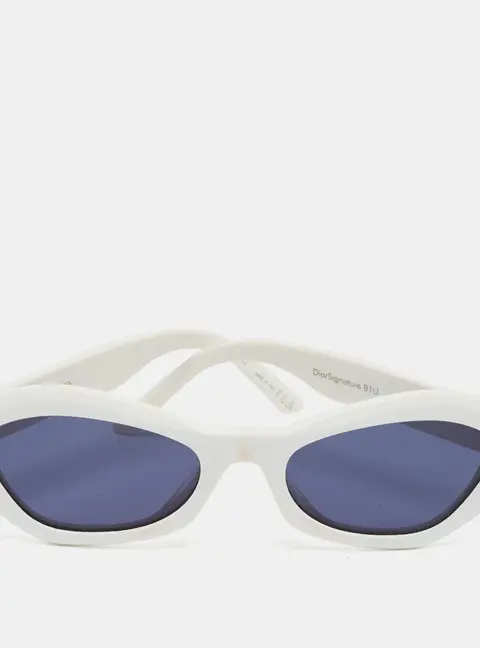 Dior White/Black Signature B1U 50B0 Cat Eye Sunglasses