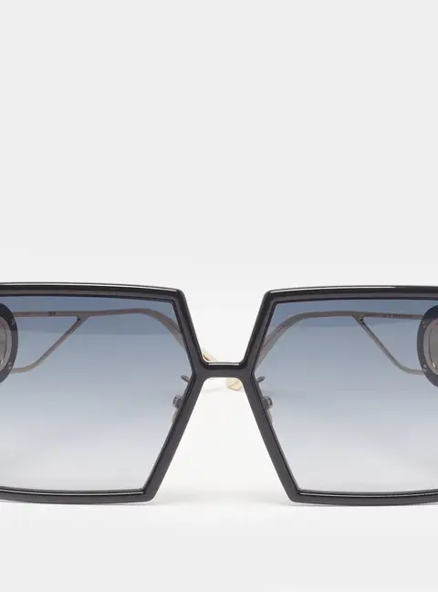 Dior Black/Gold Tone Gradient 30Montaigne SU Oversized Sunglasses