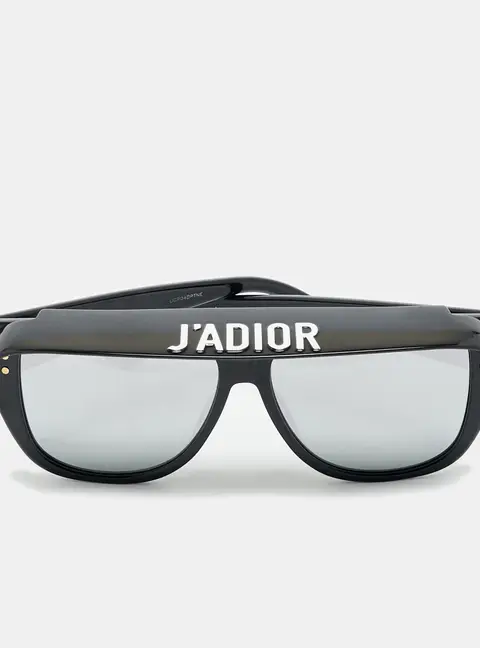 Dior Black Mirrored 807DC Club2 Detachable Visor Sunglasses
