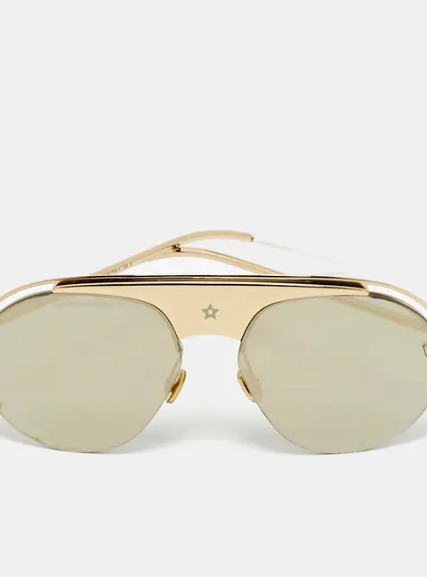 Dior Gold Tone Mirrored Dio(r)evolution2 Aviator Sunglasses