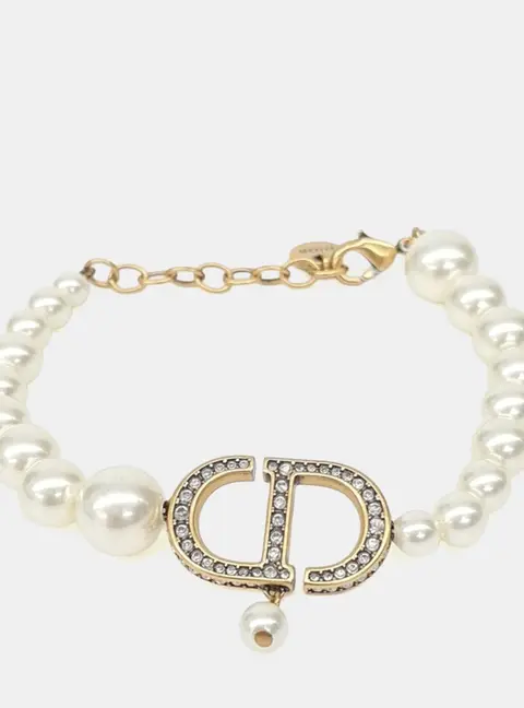 Christian Dior 30 Montaigne Gold Pearls Bracelet