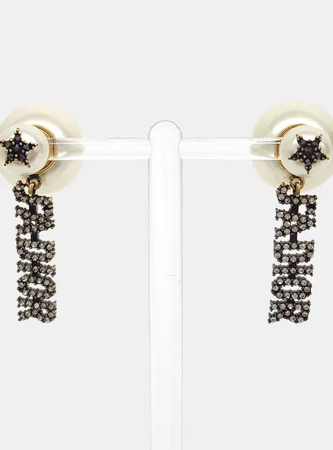 Dior Gold Peral Tribal Earrings
