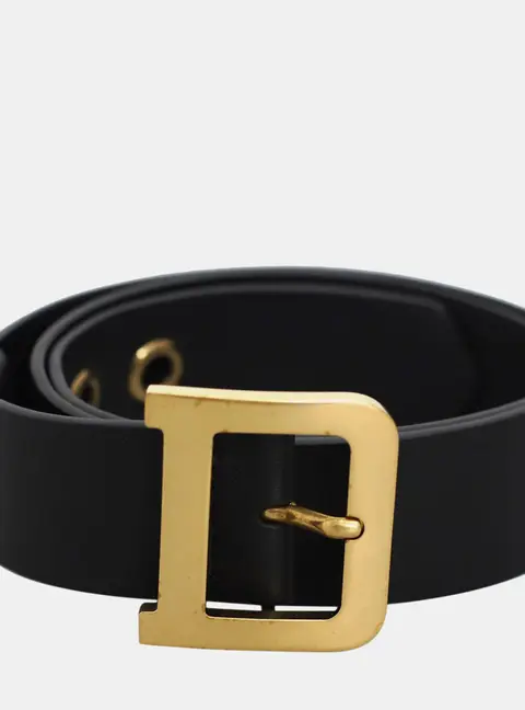 Dior Diorquake Blue Leather Belt GHW
