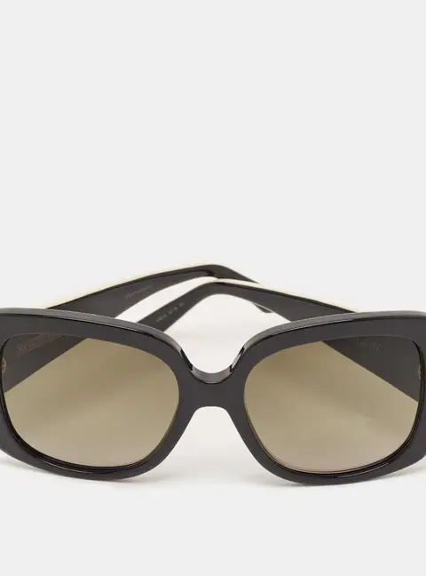 Dior Black/Off White Gradient LadyLady 1D Cannage Square Sunglasses
