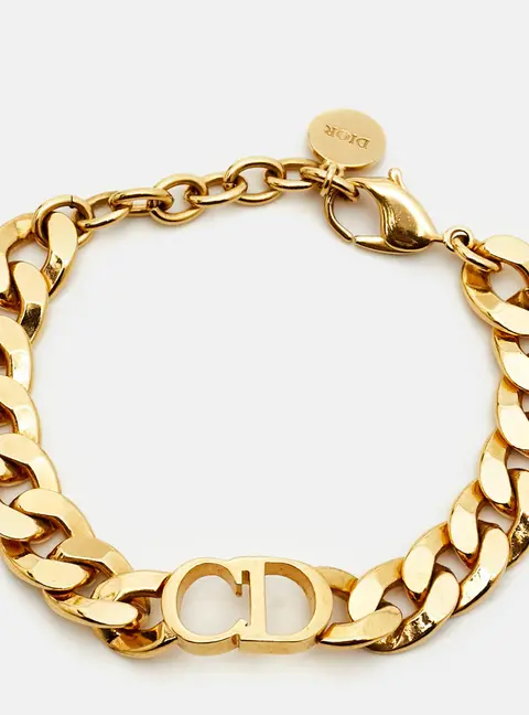 Dior 30 Montaigne Gold Tone Metal Bracelet