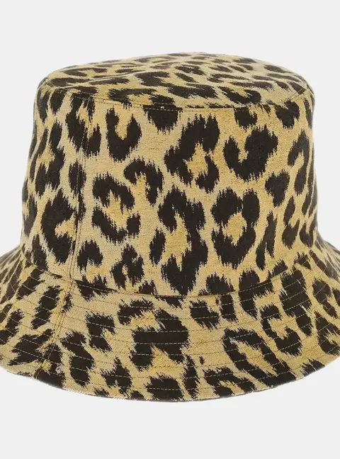 Christian Dior Beige Brown Leopard Bucket Hat #58