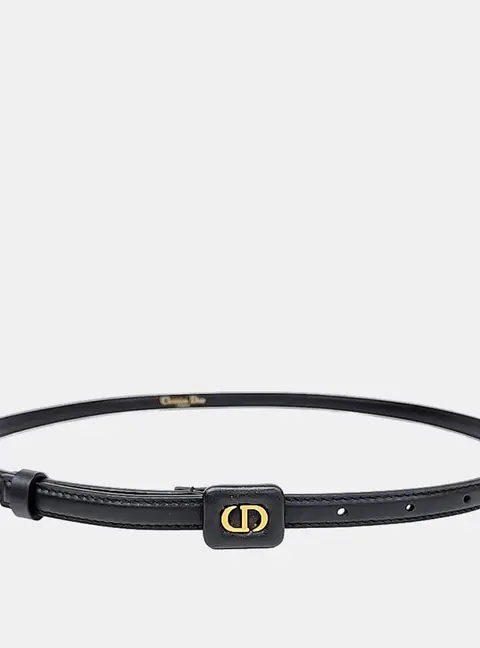 Christian Dior Black Leather Barbie Belt