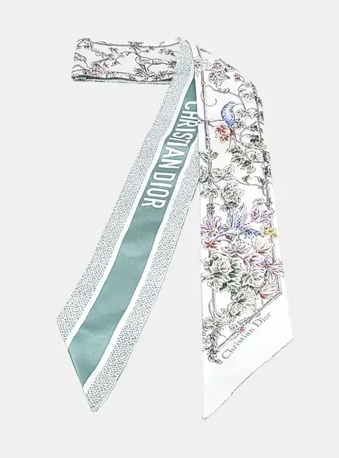 Christian Dior Twilly Multicolor Silk Scarf