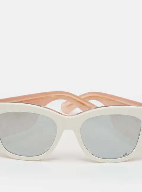 Dior White/Grey Mirrored DiorNuit S1I Square Sunglasses