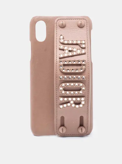 Dior Beige Leather J'Adior iPhone X/XS Cover