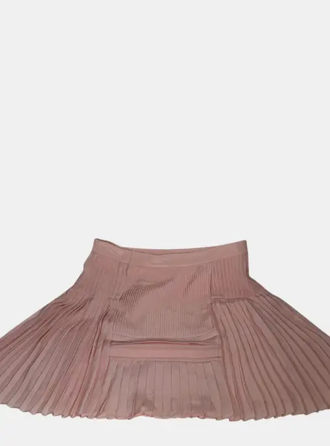 Christian Dior Pink Pleated Silk Women's Mini Skirt