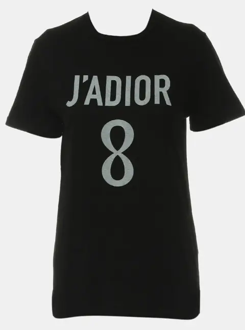 J'Adior 8 Black Printed T-Shirt Size S