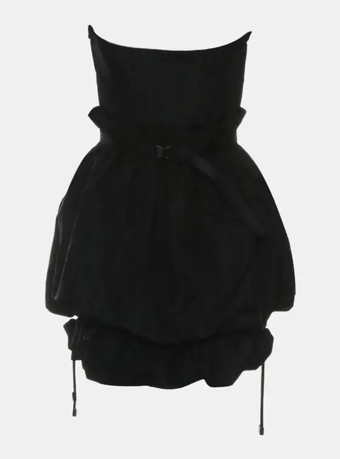 Dior 2023 S/S Black Silk Bustier Mini Dress M