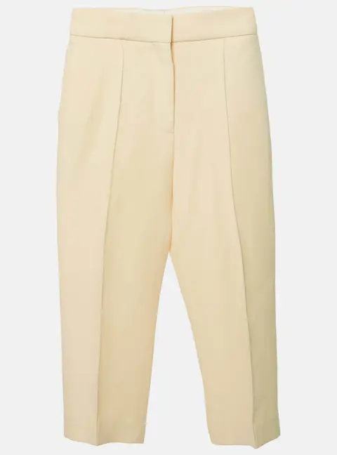 Dior Cream Wool Blend Capri Pants S