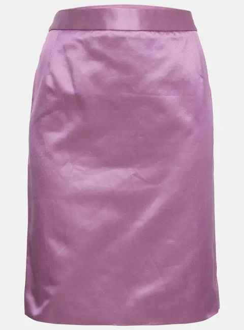 Christian Dior Purple Gabardine Pencil Skirt M