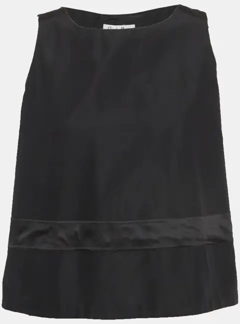 Christian Dior Black Cotton Blend Sleeveless Top M