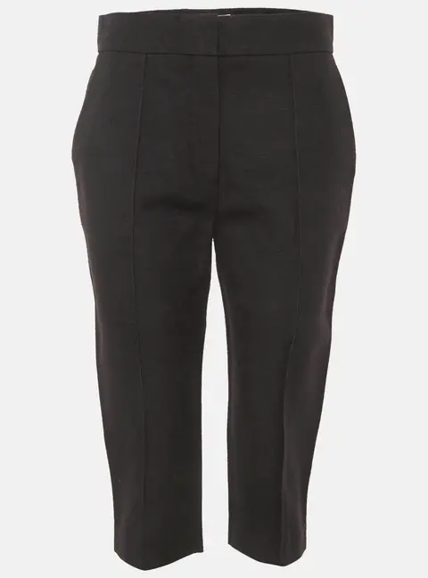 Christian Dior Black Textured Silk Capri M