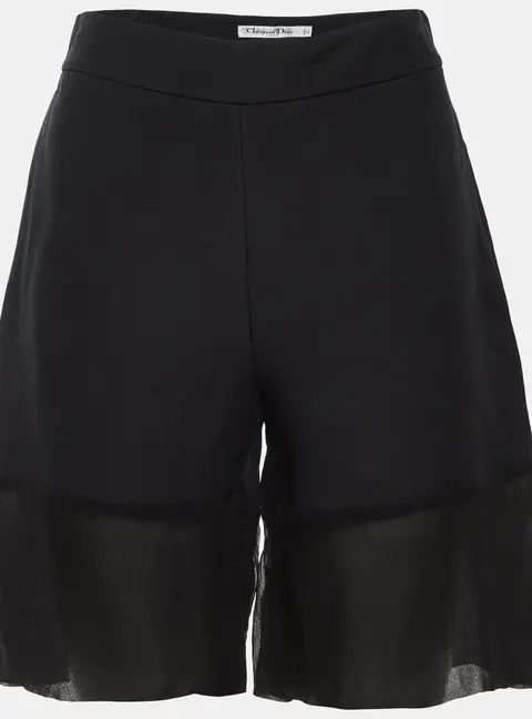Dior Black Wool & Silk Shorts M
