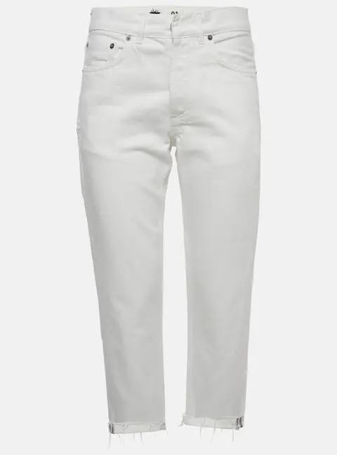 Christian Dior White Denim Straight Fit Jeans XS/Waist 28"
