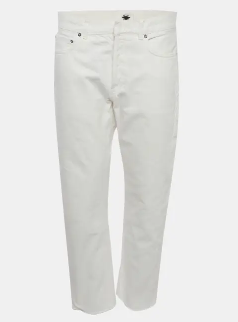 Christian Dior White Denim Straight Fit Jean M/ Waist 34"