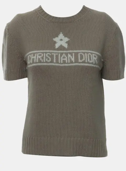 Dior Knitted Dioriviera Short Sleeve Top Size M
