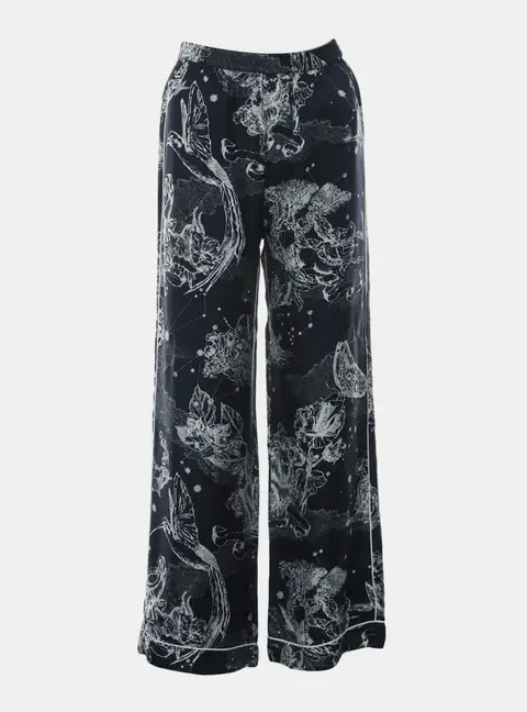 Dior Chez Moi Printed Silk Trousers US 2