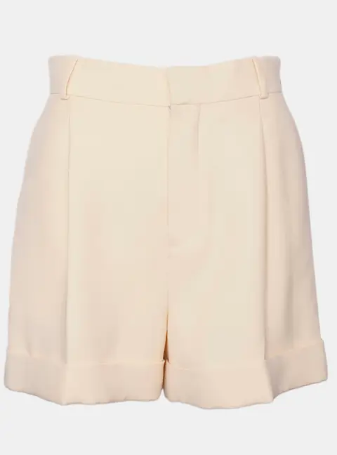 Dior Cream Cotton Tailored Shorts Size S