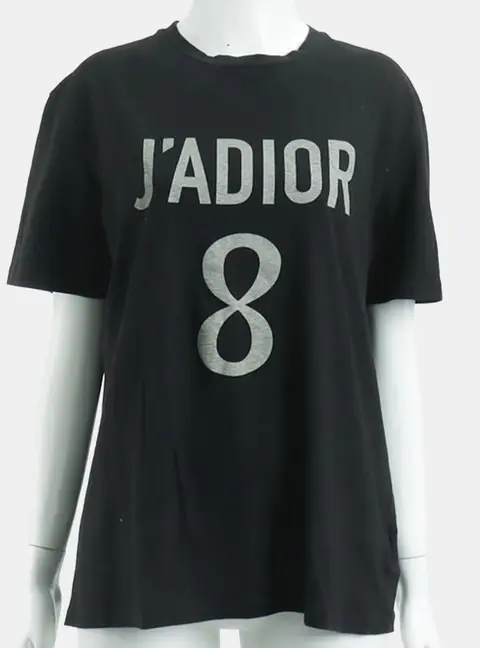 Christian Dior J'Adior Black Cotton Short Sleeved Top Size L