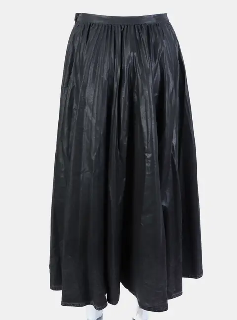Christian Dior Black Denim Long Skirt FR 36