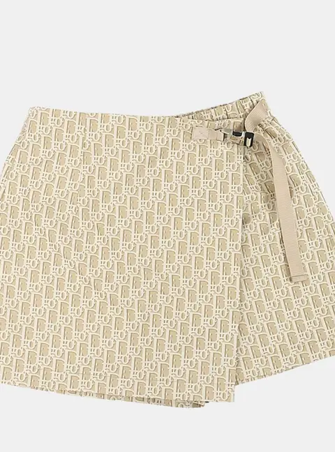 Christian Dior Beige Polyester Oblique Skort Size IT/EU 44