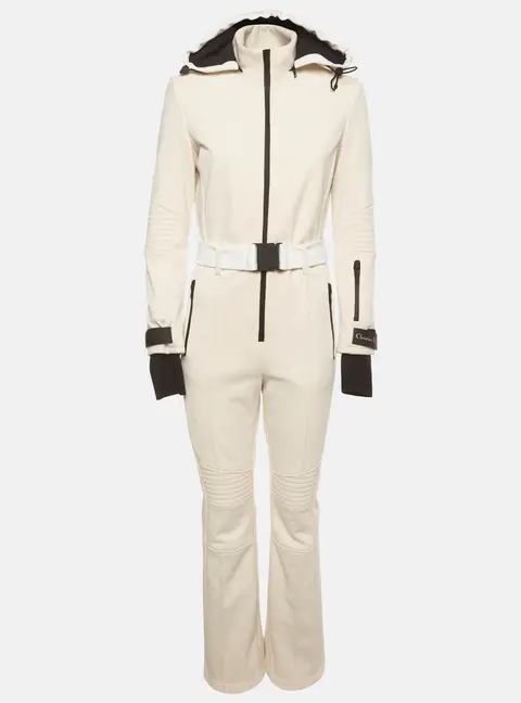 Christian Dior Cream/White Technical Taffeta DiorAlps Ski Suit M