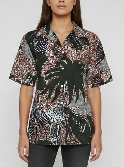 Christian Dior Multicolor Toile de Jouy Print Cotton Blouse M