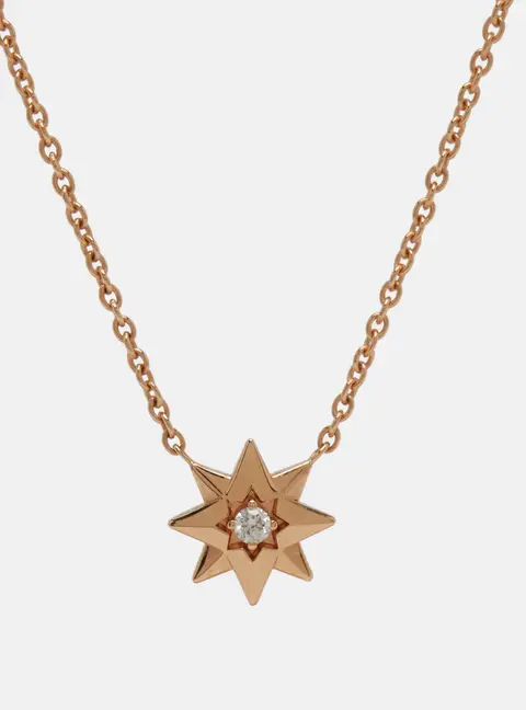 Dior &Eacute;toile des Vents Diamond 18k Rose Gold Necklace