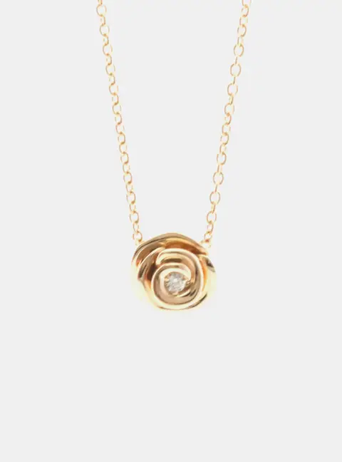 Dior Rose Dior Couture 18k Pink Gold Diamond Necklace