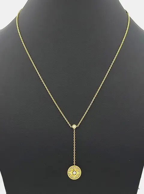 Christian Dior Diamond Rose de Vent Necklace