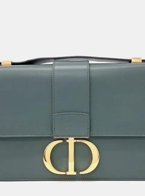 Christian Dior 30 Montaigne Medium Green Calfskin Leather Shoulder Bag