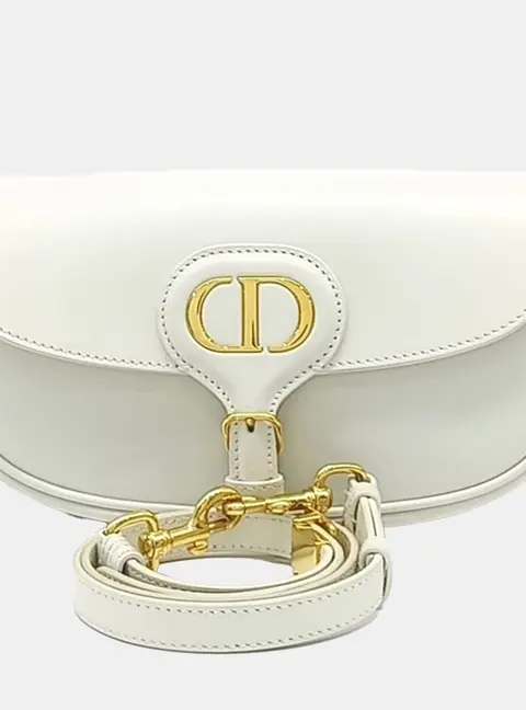 Dior White Leather Bobby East Waist Bag