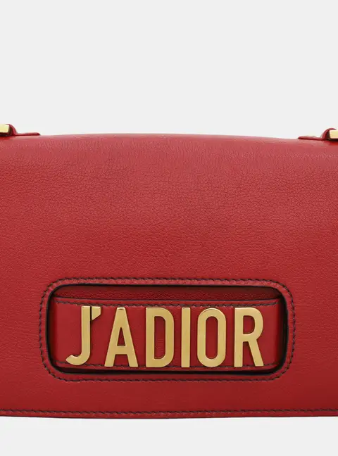 Dior J'Adior Red Leather Flap Bag